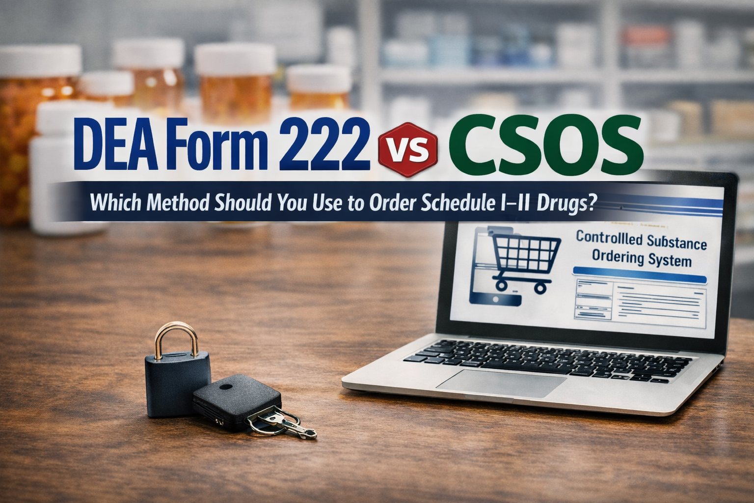 DEA Form 222 vs CSOS comparison for ordering Schedule I–II controlled substances